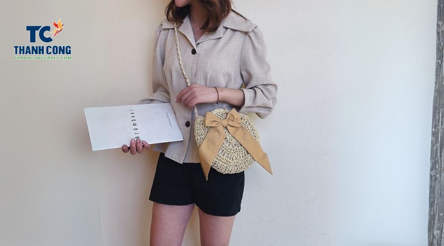 Mini Seagrass Crossbody Bag