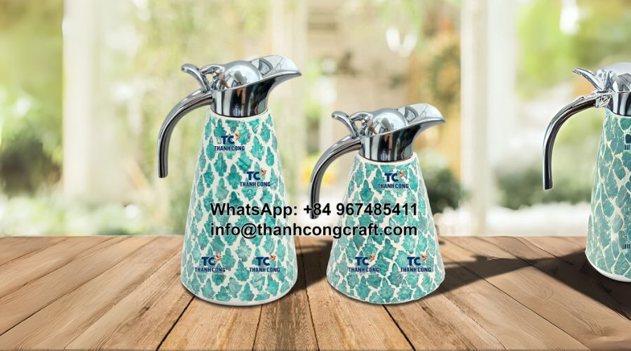 Mother-of-Pearl Inlaid Thermos Bottle