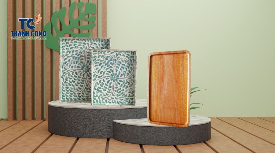 Overview of Wooden Trays and Mother-of-Pearl Inlaid Trays