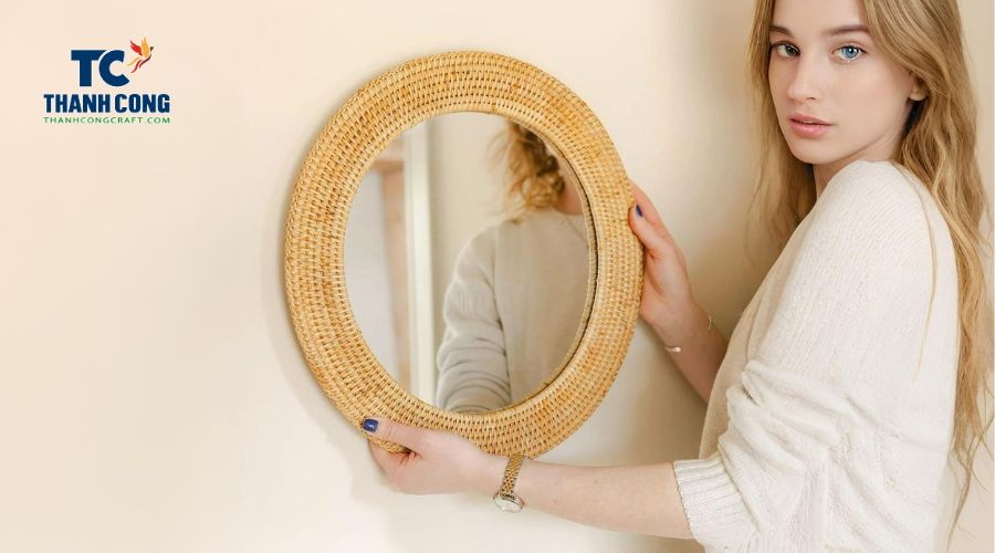 Wall-Mirrors-with-Rattan -Frames