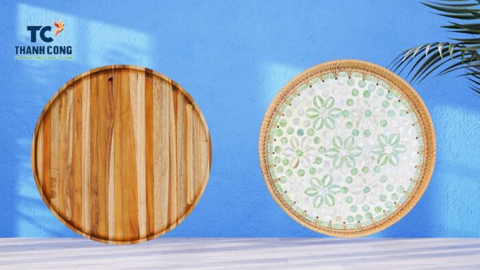Hand-inlaid mother of pearl pattern detail for premium wholesale decor