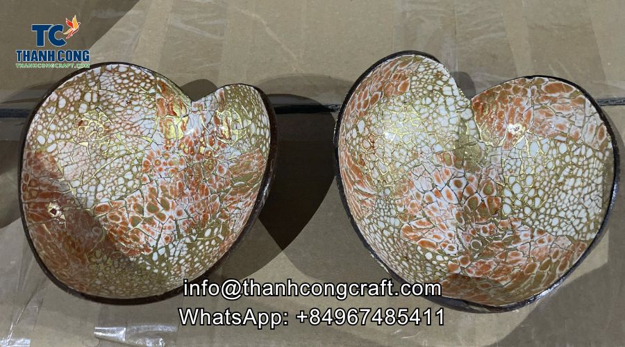 Eco-friendly coconut bowl gift box with utensils