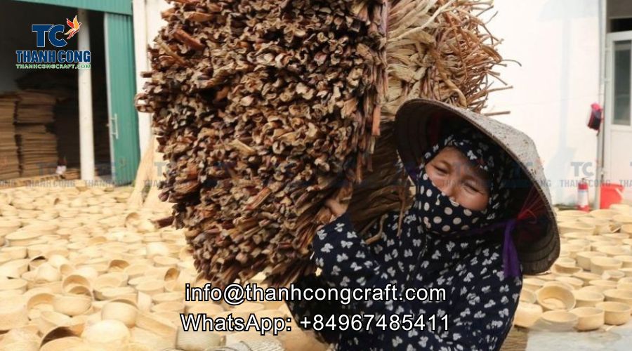 Close up of water hyacinth basket