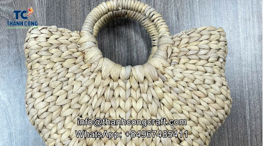 Close up of water hyacinth basket