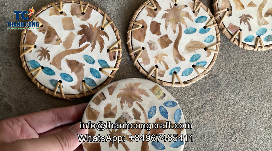 Custom coaster planning with design sketches and color samples