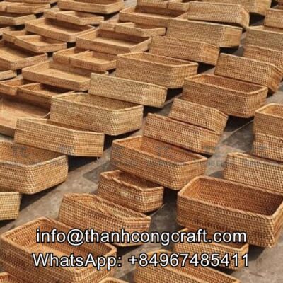 Rattan boxes of different sizes