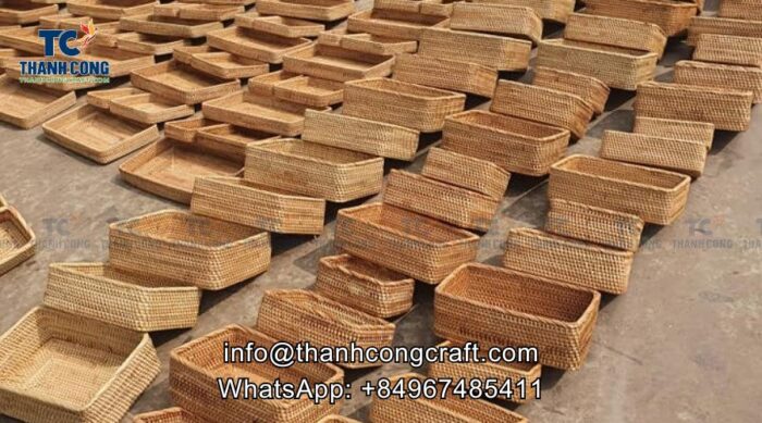 Rattan boxes of different sizes
