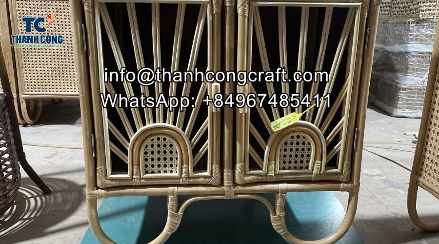 original color rattan cabinet