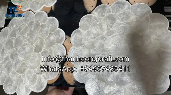 placemat mother of pearl whole glass