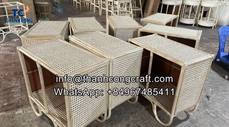 rattan cabinets are in the factory