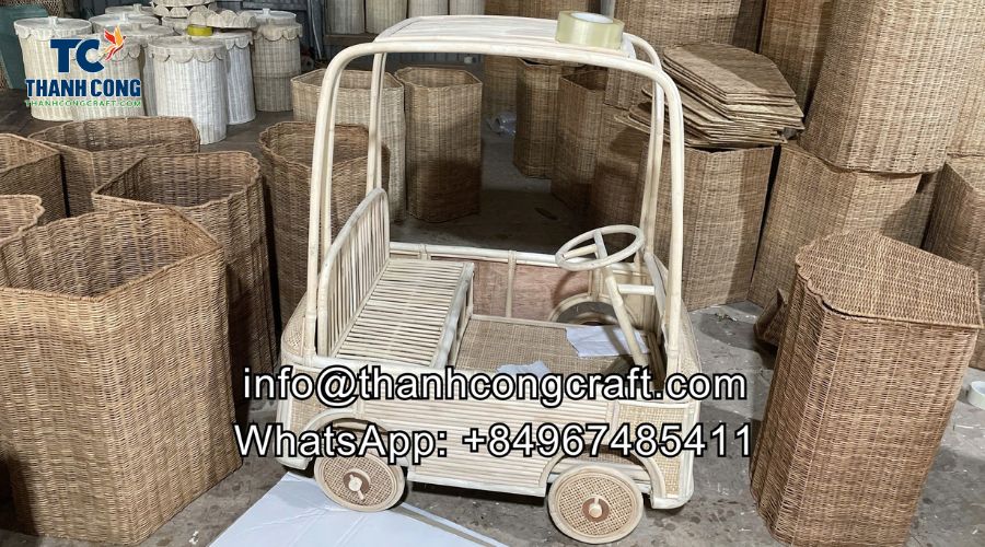 rattan car toy model