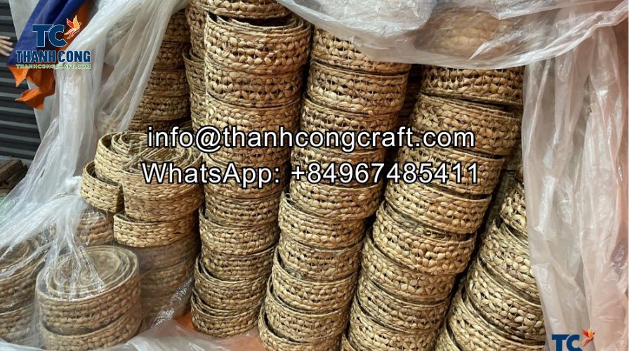 water hyacinth basket in various shapes