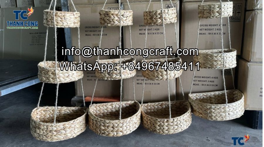 water hyacinth basket to store and decorate your space