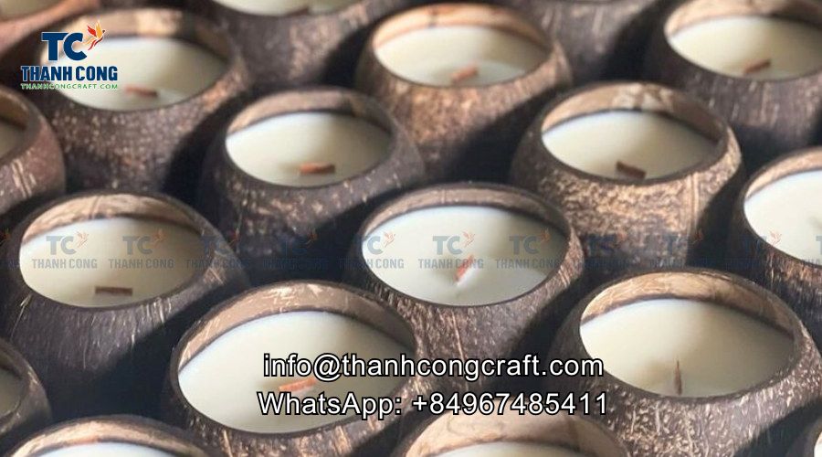 Luxury Coconut candles with unique scents and decorative packaging