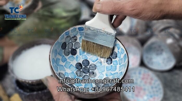 tranh vẽ bát dừa