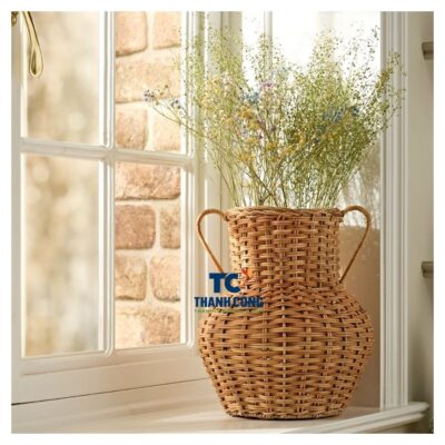 Rattan planter vase (16)