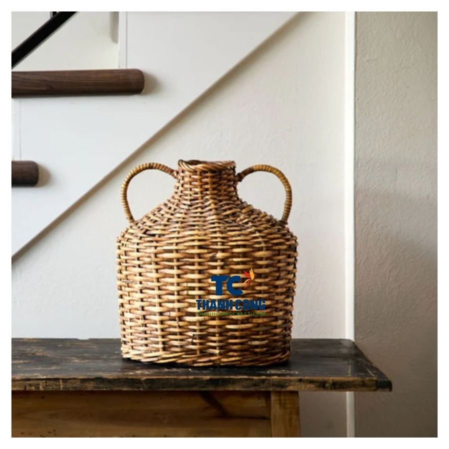 Rattan planter vase (17)