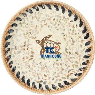 Eco-Chic Mother Of Pearl Tray Supplier For Eco Resorts - TCRMT 8841W