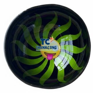 Decorative Lacquer Coconut Bowl Lanzarote Serving - TCLCB 8729W