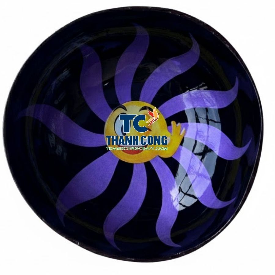 Modern Lacquer Coconut Bowl La Palma Dining - TCLCB 8727W