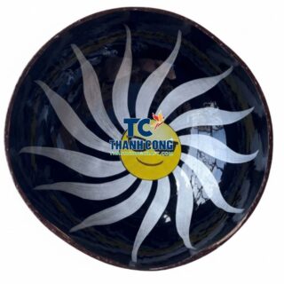 Elegant Lacquer Coconut Bowl Tenerife Food Use - TCLCB 8725W