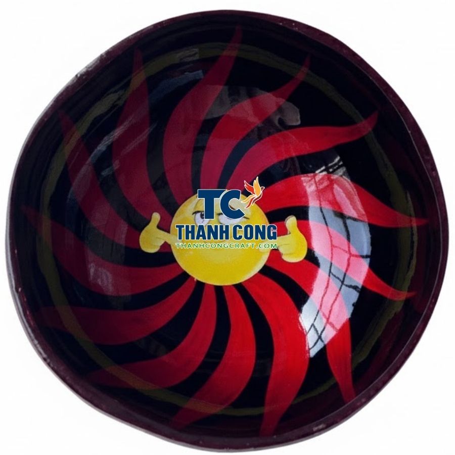 Stylish Lacquer Coconut Bowl El Hierro Serving - TCLCB 8724W