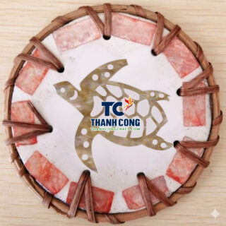 Decorative Mother Of Pearl Coaster Supplier For Souvenir Shops- TCRMC 8760W