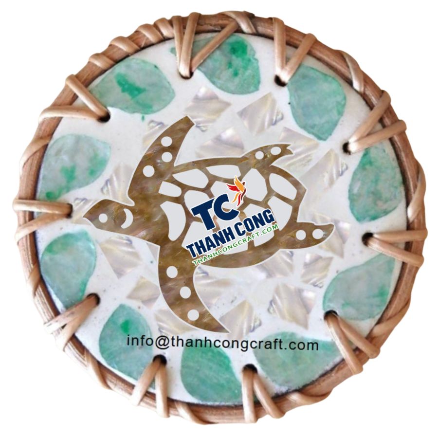 Premium Mother Of Pearl Coaster Buy In Bulk For Retail Chains- TCRMC 8763W