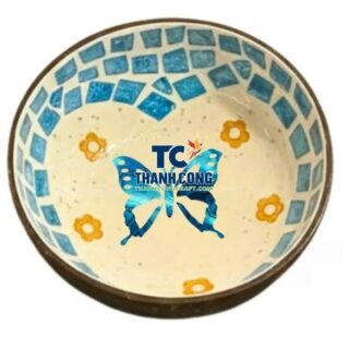 Vintage Mother Of Pearl Coconut Bowl Trade Supply Gran Canaria Shops - TCMCB 8897W