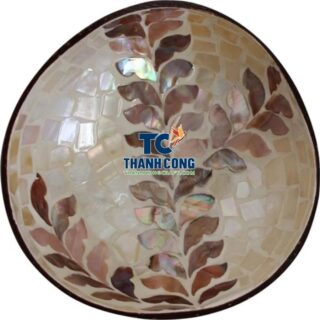 Eye Catching Mother Of Pearl Coconut Bowl For Fiji Decor - TCLCB 8944W