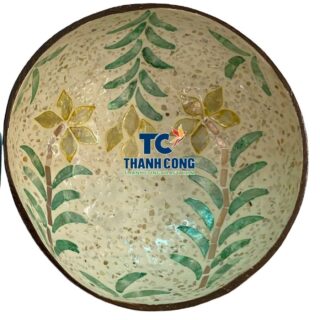 Designer Mother Of Pearl Coconut Bowl For Modern Decor - TCLCB 8943W