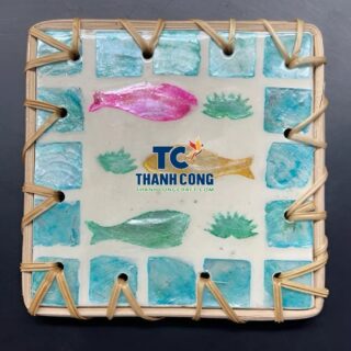 Decorative Mother Of Pearl Coaster Fuerteventura Table - TCRMC 8754W