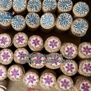 rattan mother of pearl coaster manufacturer - factory 3