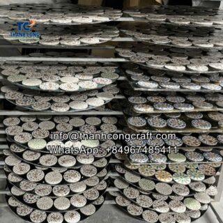 rattan mother of pearl coaster manufacturer - factory 1