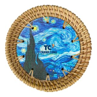 lacquered rattan coasters (1)