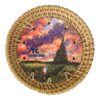 lacquered rattan coasters (4)