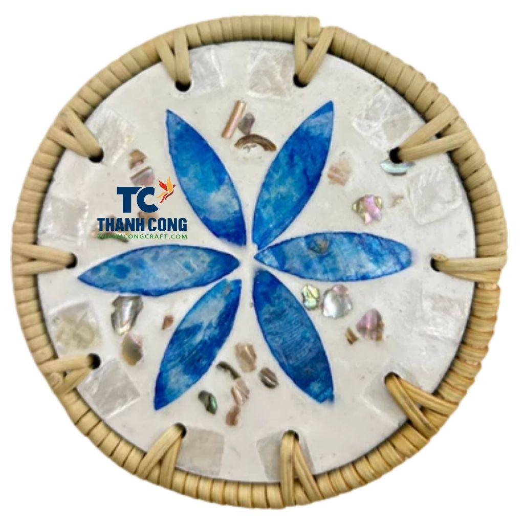 mother of pearl rattan coasters (10)