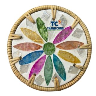 mother of pearl rattan coasters (3)