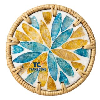mother of pearl rattan coasters (5)
