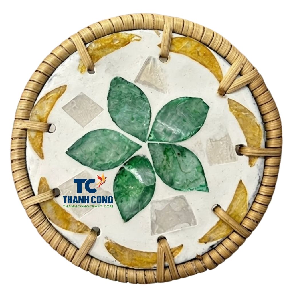 mother of pearl rattan coasters (6)