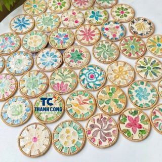 mother of pearl rattan coasters wholesale 2026