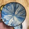 Abstract Blue Splash Design Coconut Bowl Resort Gift Trap Shop Product