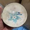 Aqua Blossom Inlay Coconut Bowl Wholesale Resort Tableware