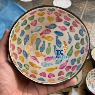 Best Selling Tropical Fish Design Coconut Bowl Bulk