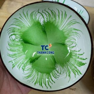 Bulk Emerald Green Coconut Bowls TCLCB 8661W