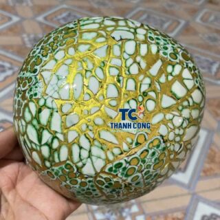 Bulk Lime Green Gold Mosaic Coconut Bowls – TCMCB 8652W