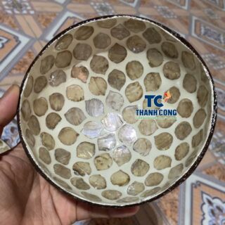Bulk Natural Mosaic Shell Inlaid Coconut Bowls – TCMCB 8658W