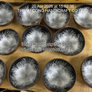 Bulk Quantities of Artisan Coconut Bowls Handmade in Vietnam