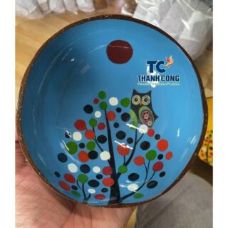 Cute Owl Tree Coconut Bowl Gift Shop Souvenir Made In Vietnam