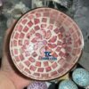 Pink Shell Mosaic Coconut Bowl Eco Friendly Tableware